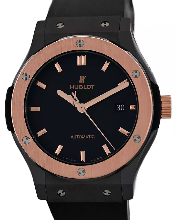 Hublot Classic Fusion 42MM Black Dial  Rubber Strap (542.NO.1181.RX)