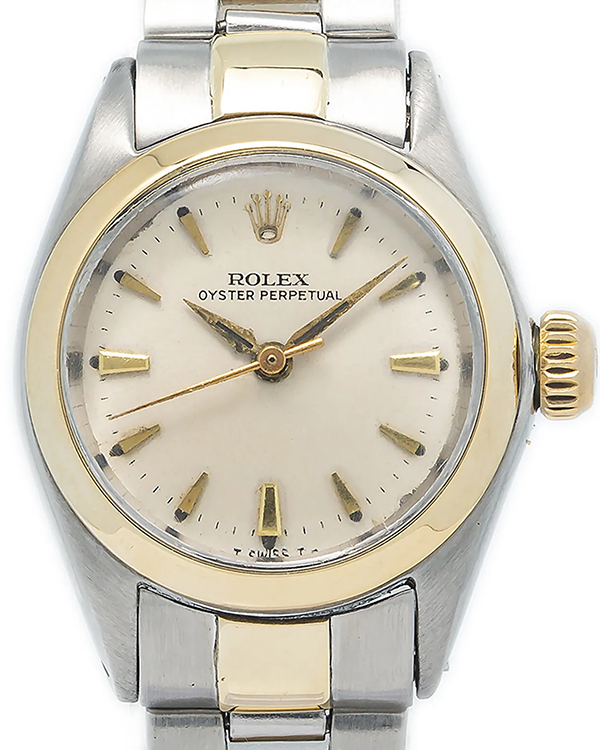 Rolex Oyster Perpetual 25MM Silver Dial Two-Tone Oyster Bracelet (6619)