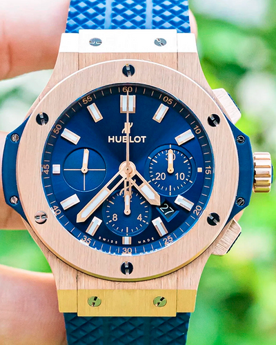 Hublot Big Bang 44MM Blue Dial Rubber Strap (301.PX.710.RX)