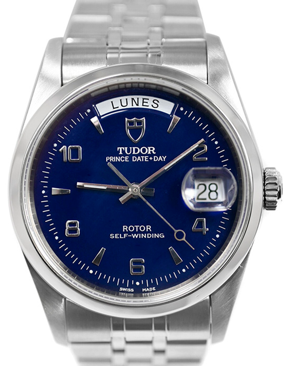 Tudor Prince Date Day 36MM Blue Dial Steel Bracelet (76200)