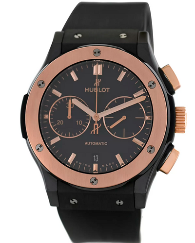 Hublot Classic Fusion Chronograph 45MM Black Dial Rubber Strap (521.CO.1181.RX)