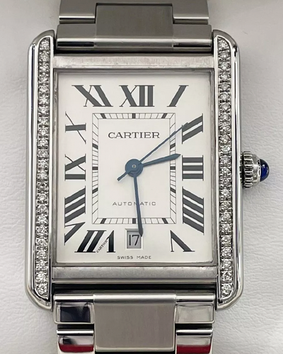 Cartier Tank Solo XL 41MM Silver Dial Steel Bracelet (W5200028)