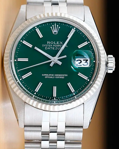 Rolex Datejust 36MM Green Dial Aftermarket Jubilee Bracelet (1601)