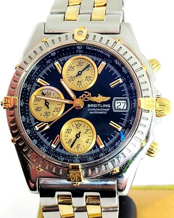 Breitling Chronomat 40MM Blue Dial Two-Tone Bracelet (B13050.1)