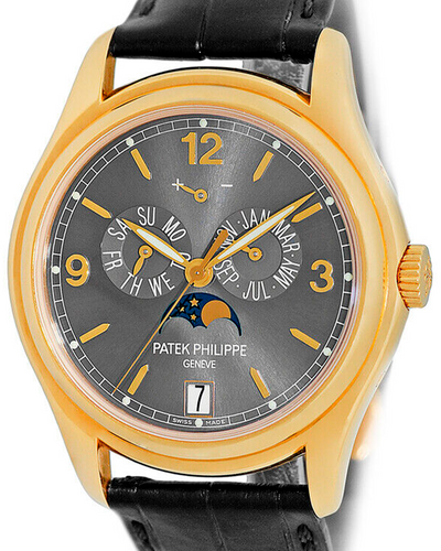 2011 Patek Philippe Annual Calendar 39MM Grey Dial Leather Strap (5146)