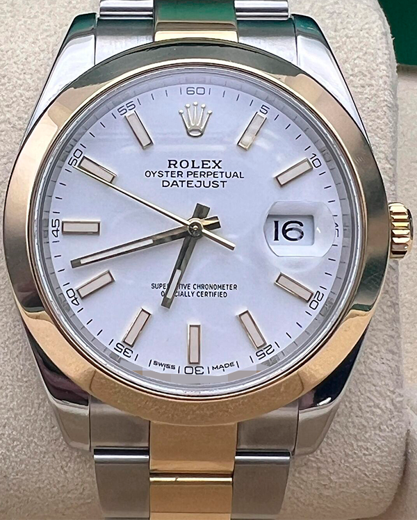 Rolex Datejust 41MM White Dial Two-Tone Jubilee Bracelet (126303)