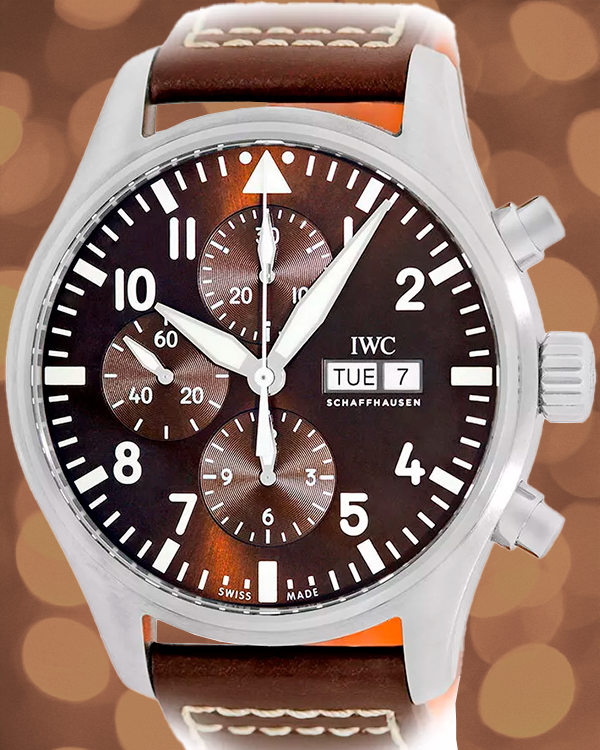 IWC Schaffhausen Pilot "Antoine de Saint-Exupéry" 43MM Brown Dial Leather Strap (IW377713)