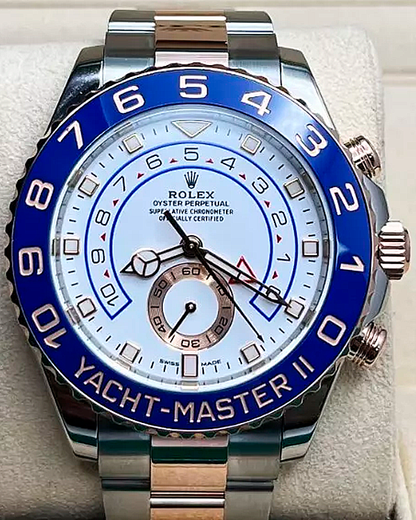 2021 Rolex Yacht-Master II 44MM White Dial Two-Tone Oyster Bracelet (116681)