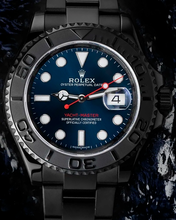 Rolex Yacht-Master 40MM Blue Dial Oyster Bracelet Aftermarket PVD/DLC Coating (116622)