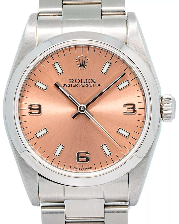 Rolex Oyster Perpetual 30MM Salmon Dial Steel Bracelet (67480)