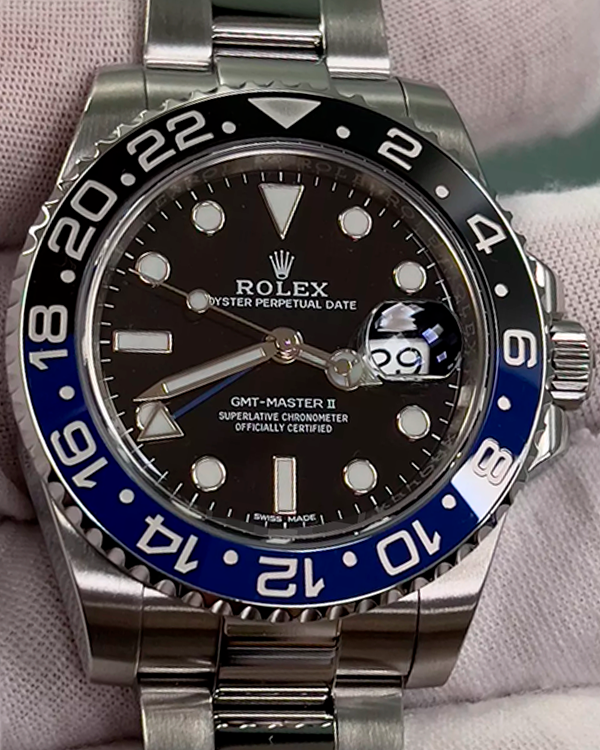 2019 Rolex GMT-Master II "Batman" 40MM Black Dial Oyster Bracelet (116710BLNR)