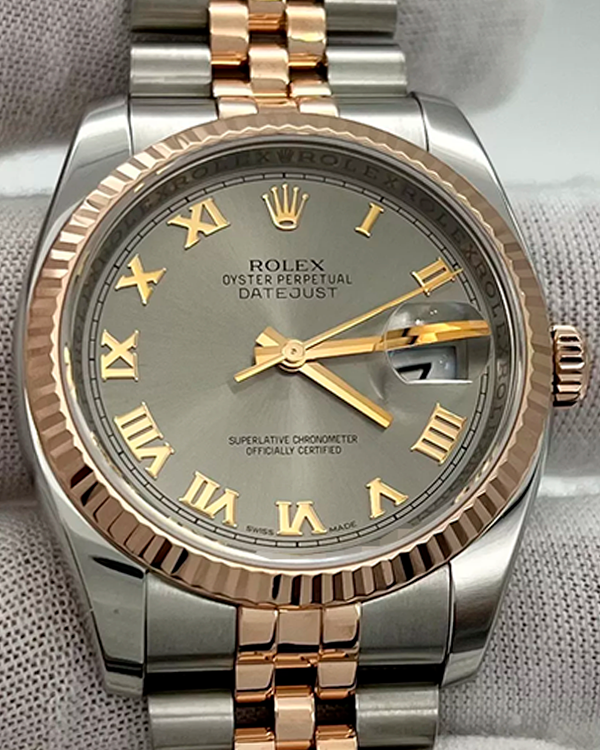 2013 Rolex Datejust 36MM Silver Dial Two-Tone Jubilee Bracelet (116231)