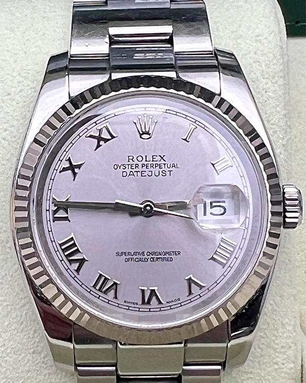 2007 Rolex Datejust 36MM Silver Dial Steel Bracelet (116234)