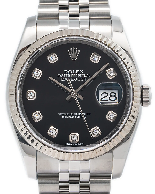 Rolex Datejust 36MM Black Dial Jubilee Bracelet (116234)