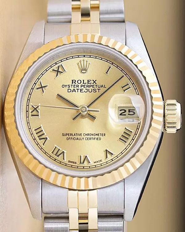 Rolex Lady-Datejust 26MM Champagne Dial Two-Tone Jubilee Bracelet (69173)