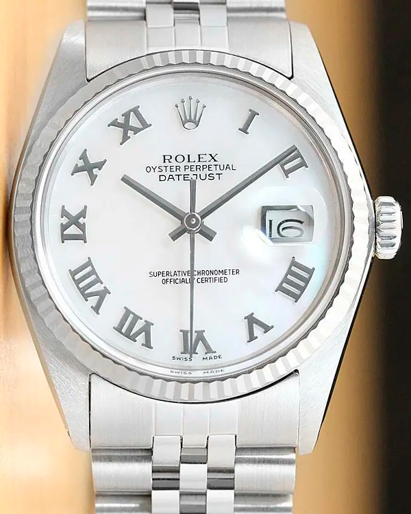 Rolex Datejust 36MM Aftermarket Mother of Pearl Dial Aftermarket Jubilee Bracelet (16014)