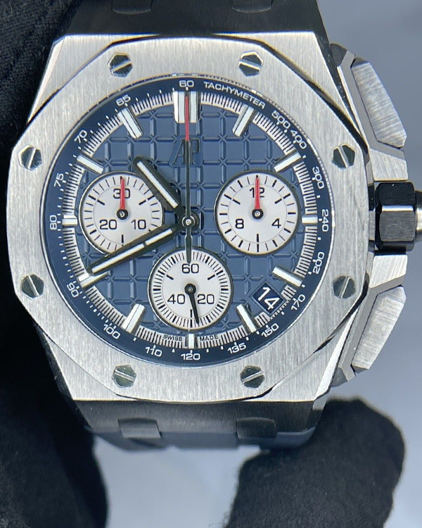 Audemars Piguet Royal Oak Offshore Chronograph 43MM Blue Dial Rubber Strap (26420TI)