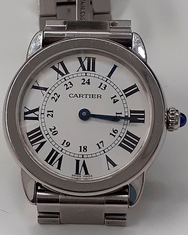 Cartier Ronde De Cartier 29MM Quartz White Dial Steel Bracelet (3601)