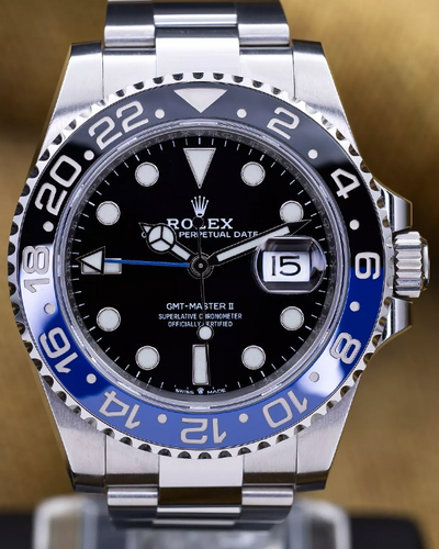 2021 Rolex GMT-Master II "Batman" 40MM Black Dial Oyster Bracelet (126710BLNR)