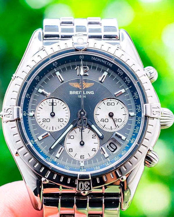 Breitling Chrono Cockpit 37MM Grey Dial Steel Bracelet (A30012)