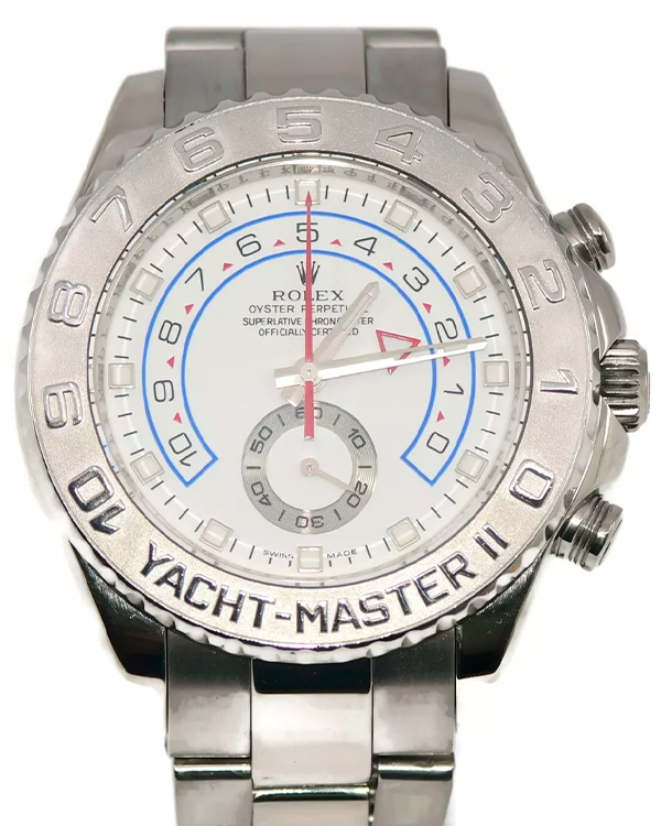 Rolex Yacht-Master II 44MM White Dial Oyster White Gold Bracelet (116689)