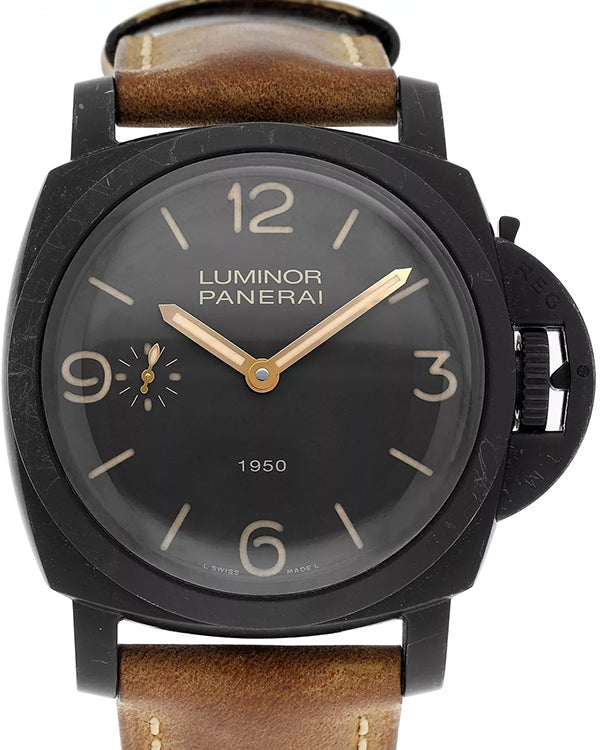 Panerai Luminor 1950 3 Days Composite L. E. 47MM Brown Dial Leather Strap (PAM00375)