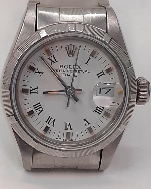 1984 Rolex Oyster Perpetual Lady Date 26MM White Dial Steel Bracelet (69190)