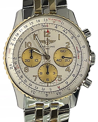 Breitling Navitimer 38MM Silver Dial Two-Tone Bracelet (D30022)