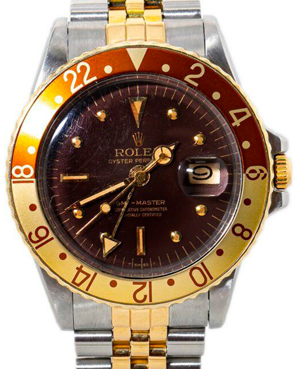 1970 Rolex GMT-Master 40MM Nipple Brown Dial Two-Tone Jubiliee Bracelet (1675)