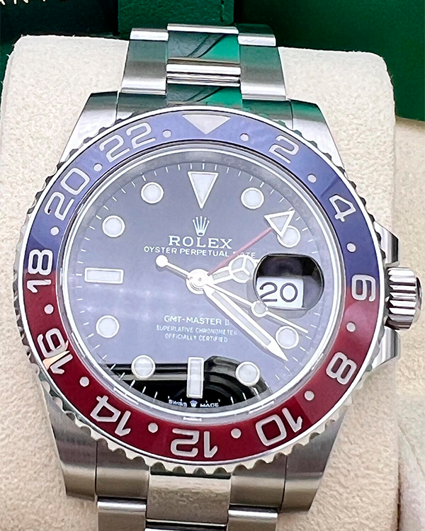 2022 Rolex GMT-Master II "Pepsi" 40MM Black Dial Oyster Bracelet (126710BLRO)