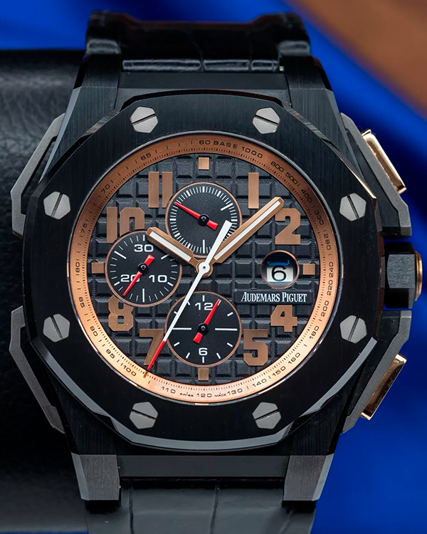 2014 Audemars Piguet Royal Oak Offshore The Legacy Arnold Schwarzenegger L.E. 48MM Black Dial Leather Strap (26378IO.OO.A001KE.01)