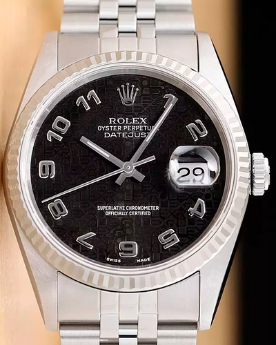 Rolex Datejust 36MM Black Dial Jubilee Bracelet (16234)