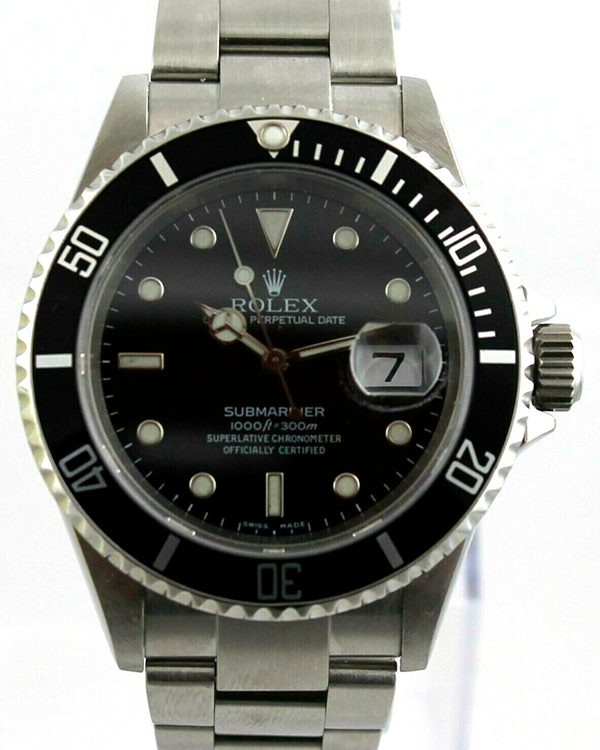 2006 Rolex Submariner Date 40MM Black Dial Steel Bracelet (16610T)