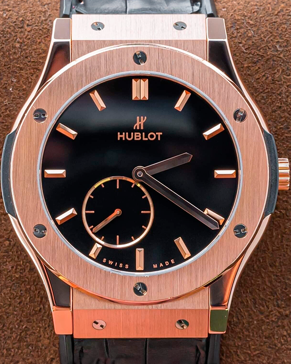 2019 Hublot Classic Fusion Ultra-Thin 45MM Black Dial Leather Strap (515.OX.1280.LR)