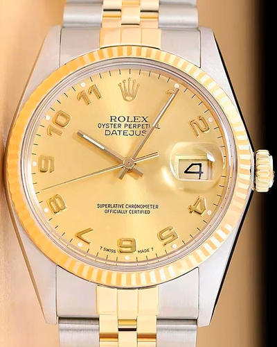 Rolex Datejust 36MM Champagne Dial Two-Tone Jubilee Bracelet (16013)