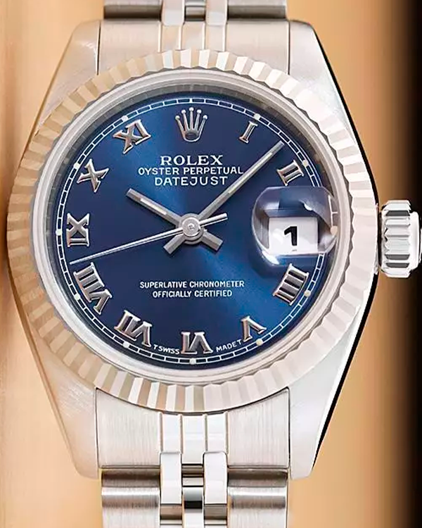 Rolex Lady-Datejust 26MM Blue Dial Jubilee Bracelet (69174)