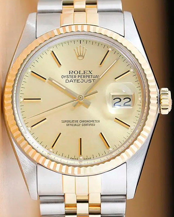 Rolex Datejust 36MM Champagne Dial Two-Tone Jubilee Bracelet (16013)