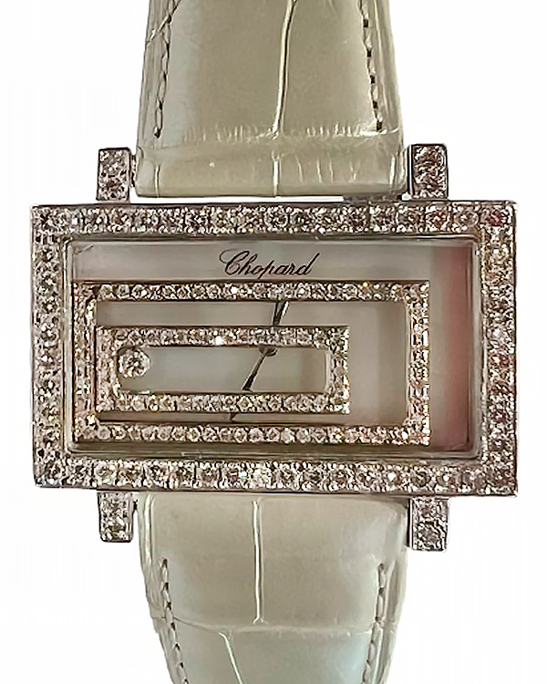 Chopard Happy Spirit 40X25MM Quartz Mother of Pearl Dial Leather Strap (20/9167)