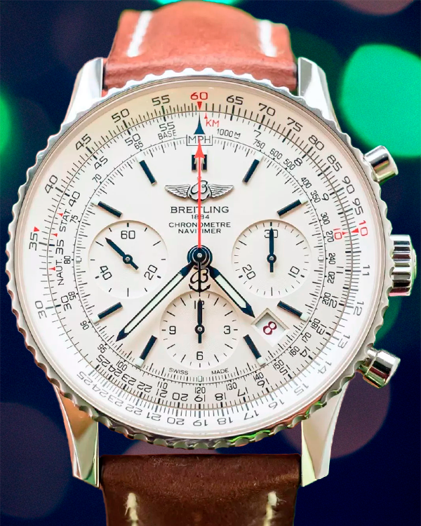 2013 Breitling Navitimer L.E. 43MM Silver Dial Leather Strap (AB012312/G756)