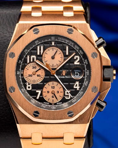 2020 Audemars Piguet Royal Oak Offshore "The Brick" 42MM Black Dial Rose Gold Bracelet (26470OR.OO.1000OR.03)