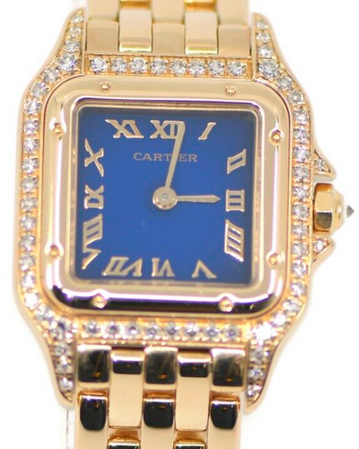 Cartier Panthère De Cartier 22MM Quartz Blue Dial Yellow Gold Bracelet (128000M)