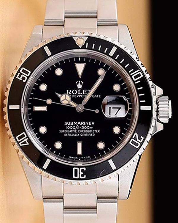 Rolex Submariner Date 40MM Black Dial Oyster Bracelet (16610)
