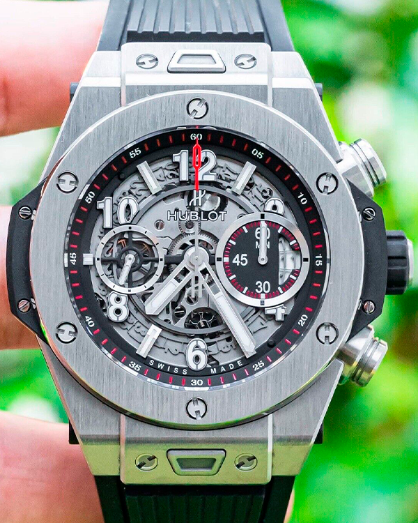 2016 Hublot Big Bang Unico 45MM Skeleton Dial Rubber Strap (411.NX.1170.RX)