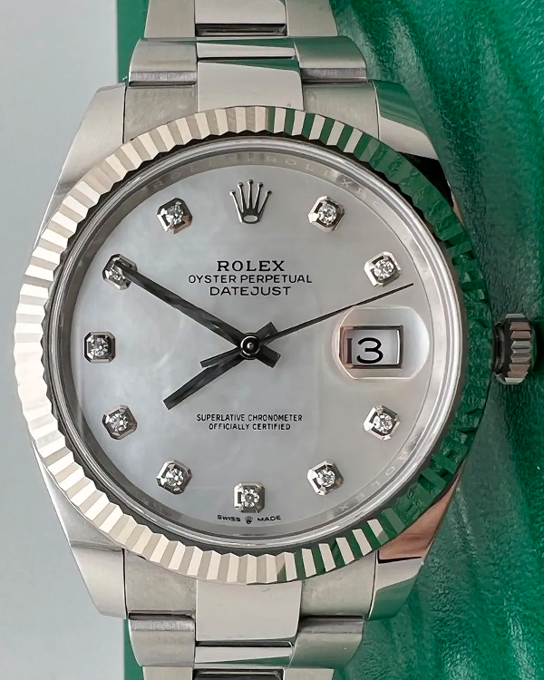 2021 Rolex Datejust 41MM Mother Of Pearl Dial Oyster Bracelet (126334)