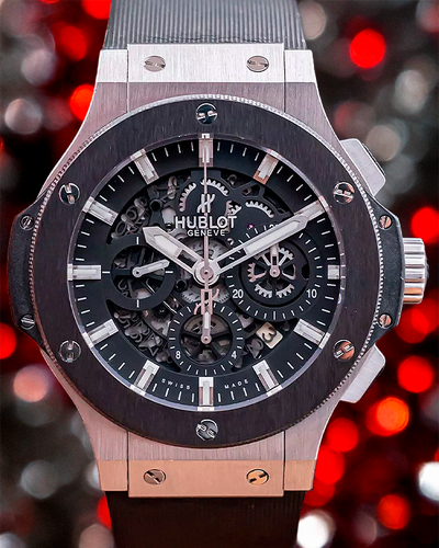 2013 Hublot Big Bang Aero Bang 44MM Skeleton Dial Rubber Strap (311.SM.1170.RX)