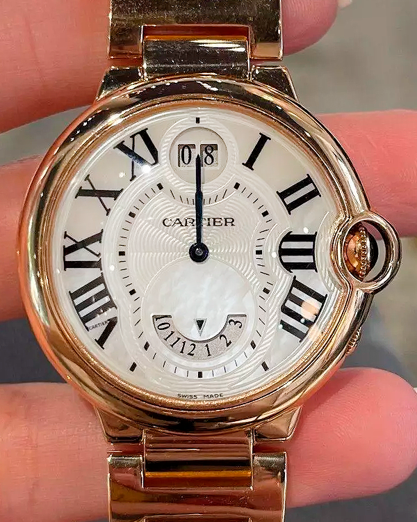 Cartier Ballon Bleu De Cartier 38MM Quartz Mother of Pearl Dial Rose Gold Bracelet (3220)