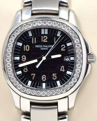 2012 Patek Philippe Aquanaut 35.2MM Quartz Black Dial Steel Bracelet (5087)