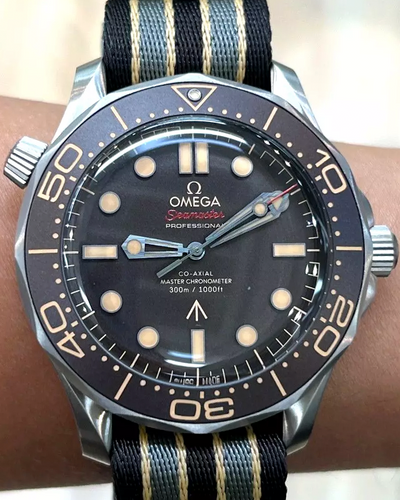 2024 Omega Seamaster Diver 300M "James Bond" 42MM Brown Dial Textile Strap (210.92.42.20.01.001)