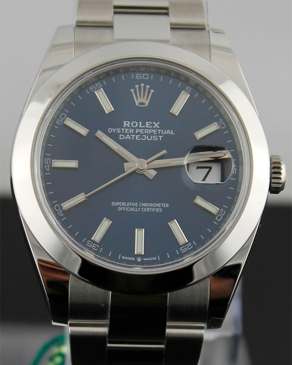 2021 Rolex Datejust 41MM Blue Dial Oyster Bracelet (126300)