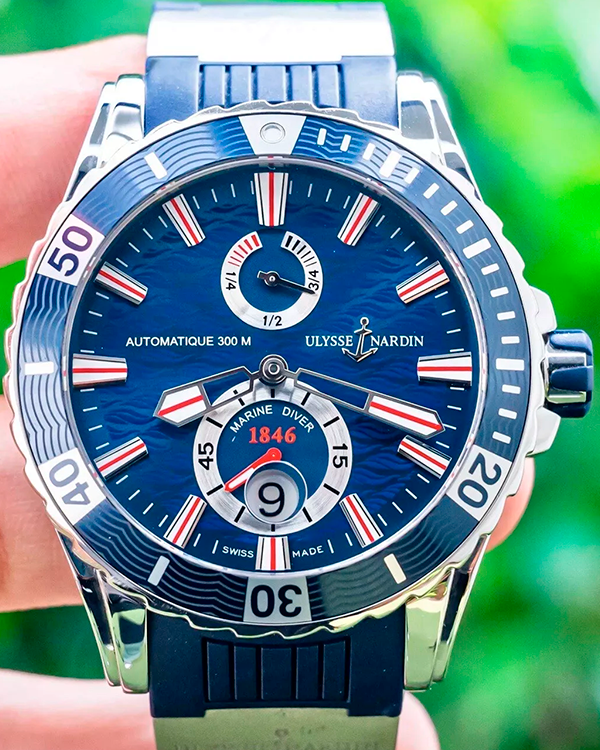 Ulysse Nardin Diver Chronometer 44MM Blue Dial Rubber Strap (263-10-3/93)